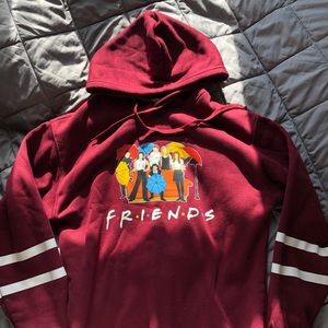 Maroon “Friends” Printed Sweatshirt